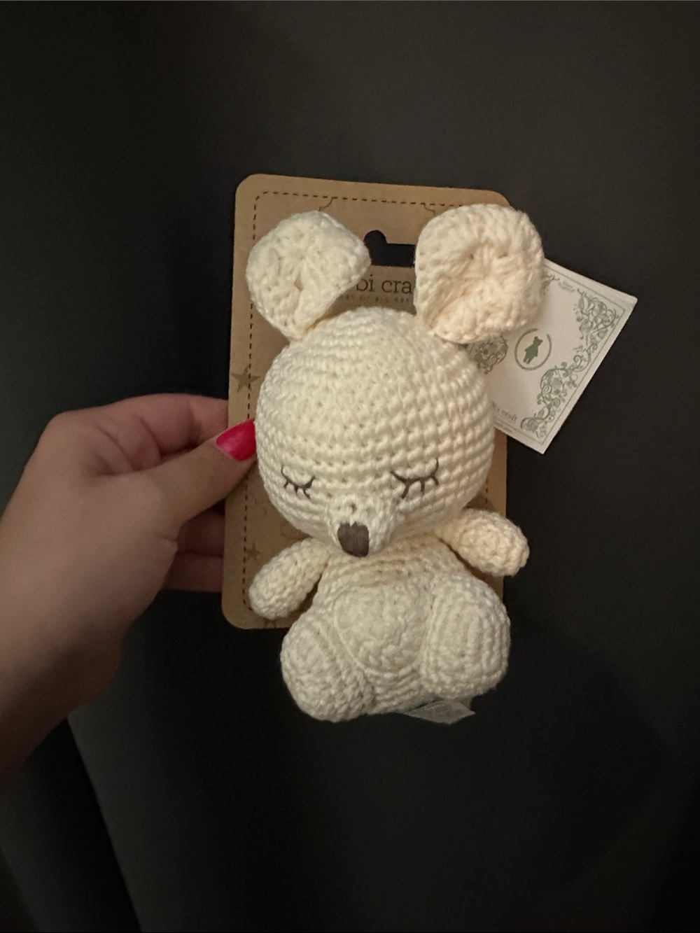 New Bobi Craft Brand- Handmade Cream Crochet Small Baby Toy